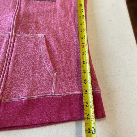 Disney Jacket Hoodie Womens L Pink Mickey Mouse Rock'N Roller Coaster Full Zip - Picture 7 of 10